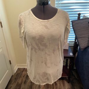 NWOT Lularoe olive top in white and grey tie dye